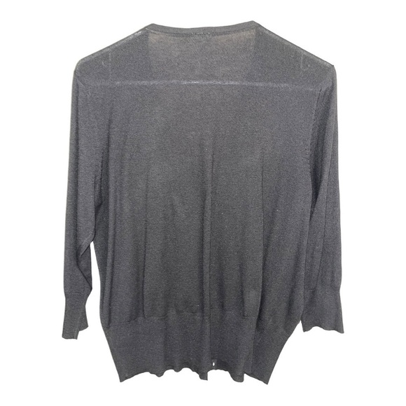 𝅺madison BLACK SWEATER V-NECK BUTTON CARDIGAN SIZE XLARGE - Picture 3 of 3